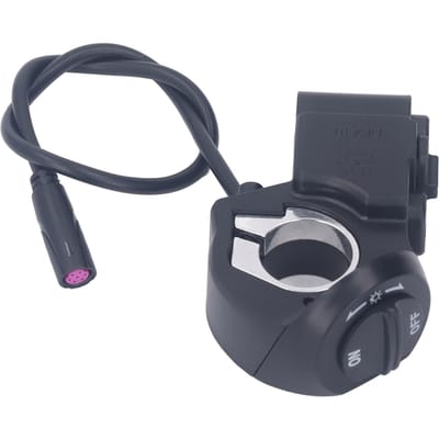Interrupteur 3 en 1 pour vélo électrique/scooter : phare, clignotant, klaxon avec verrouillage automatique, étanche pour vélos électriques black