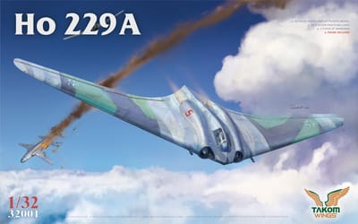 Takom Modelbouwpakket Militaire voertuigen - 32001 Horten Ho 229A WWII - Straaljager Plastic - 1:32 - Modelbouw