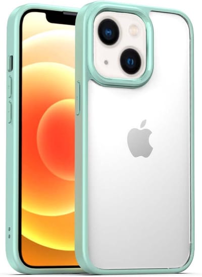 Smartphonica TPU Sterk Hoesje Met Doorzichtige Achterkant voor iPhone 13 Pro - Groen geschikt voor iPhone 13 Pro