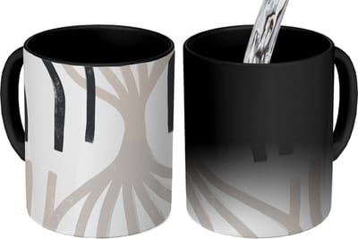 Magische Mok - Foto op Warmte Mokken - Koffiemok - Lijn - Pastel - Abstract - Patronen - Magic Mok - Beker - 350 ML - Theemok