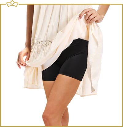 ATTREZZO® Corrigerend ondergoed dames – Shapewear short – Zwart – Comfortabel broekje onder jurk – Maat M