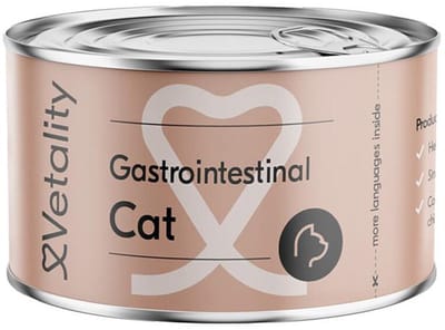 Vetality Kattenvoer - 12 x 100 g - Dieetvoeding Kat - Ter Ondersteuning bij Maag- en Darmproblemen - Voor Volwassen Katten