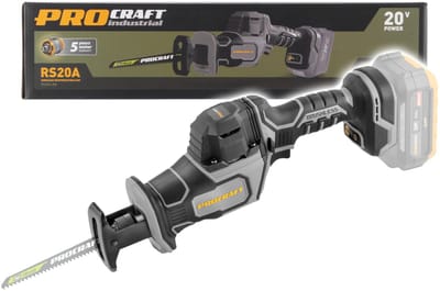 Procraft Industrial RS20Abb Recipro zaag 20 V Brushless Solo - zonder accu, zonder oplader