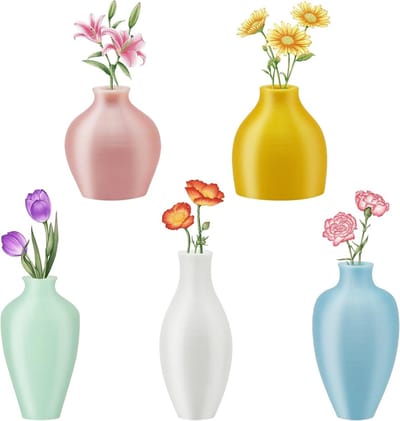 5 stuks plastic vaas koelkastmagneten, mini plantenvaas koelkastmagneten decoraties voor vrouwen, intieme thuis keuken koelkastdecoratie mini & handig in gebruik
