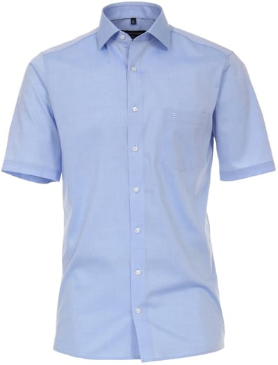 CASA MODA modern fit overhemd - korte mouw - lichtblauw - Strijkvriendelijk - Boordmaat: 47 (EU maat: 3XL)