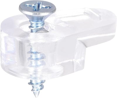 Set van 20 Heldere Plastic Glasklemmen voor Deuren en Kasten, Inclusief Schroeven, Geschikt voor 3-4mm Panelen, Ideaal voor Ramen en Planken, Duurzame Bevestigingsclips