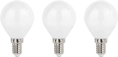 Spectrum LED Kogellamp E14 - 5.5W - 230V - 610 Lumen - 2700K Warm Wit - Ø45mm - Voor Tafellamp, Nachtlampje of Wandlamp - 3 stuks