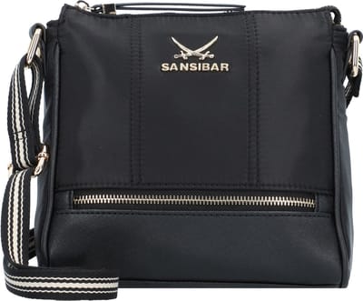 Sansibar Schoudertas Zip Bag Black Zwart