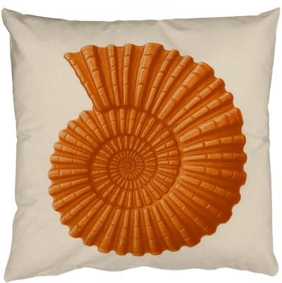 Sierkussens - Kussentjes Woonkamer - 50x50 cm - Schelp - Oranje - Ribbels