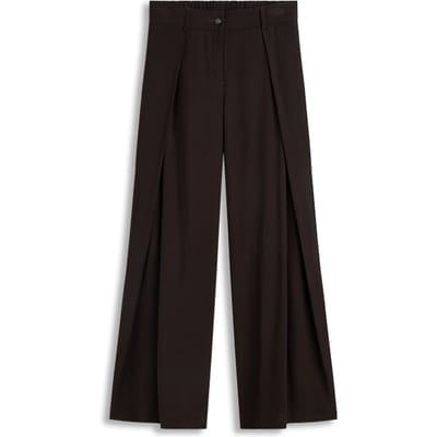 Summum Trousers Viscose Twill Pantalons Donkerbruin 4s3022-12483