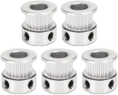 Zahnriemenscheibe 5-Stuks - GT2 Pulley - Breedte 6mm - Tanden 20 - Binnenboorgat 5mm - Geschikt voor 3D Printer - Pulleys