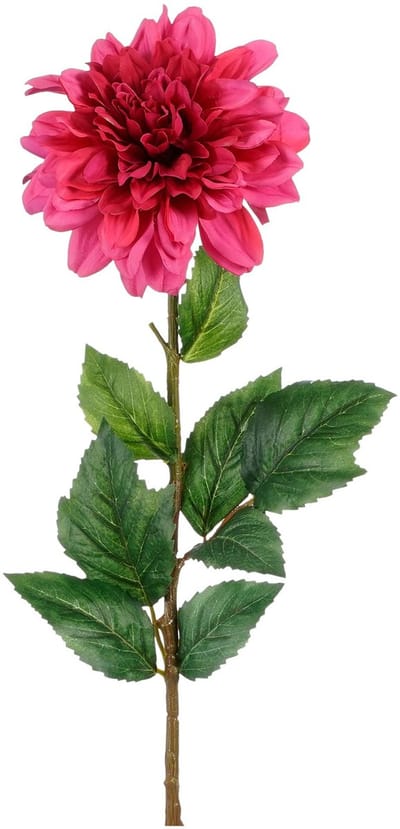 Mica Decorations Kunstbloem Dahlia Floristic - H75 cm - roze - kunststof - stelen kunstbloemen - boeket - bloemetjes