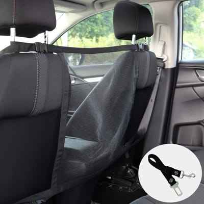 Equivera Hondenrek Auto - Hondennet Auto - Hondenrek Auto Universeel - Hondenrek Auto Kofferbak - Hondenrek Auto Achterbank - Hondennet Achterbank - Hondennet - Dierennet - Hond Veilig Onderweg!