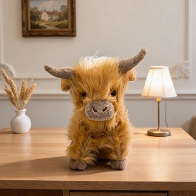Hooglandkoe Knuffel Schattige Pluizige Gevulde Koe Dier Pop Zacht Bank Bed Decor Verjaardagscadeau Voor Meisje other