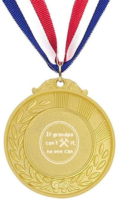 Akyol - if grandpa can't fix it, no one can medaille goudkleuring - Opa - beste opa ever - opa cadeau - bedankje - familie cadeau - gegraveerd