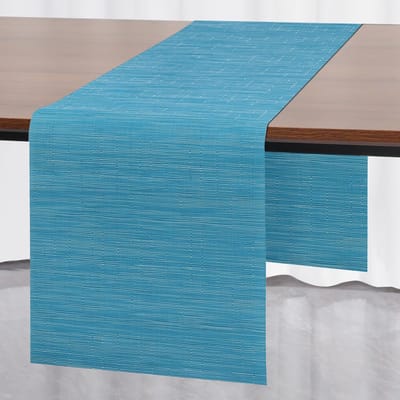 Tafelloper - Modern afwasbaar PVC - Voor buiten - Blauw