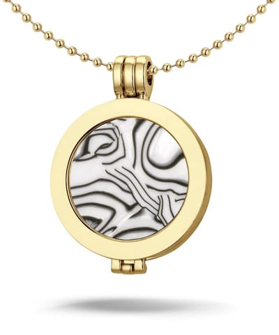 Montebello Ketting Alexa G - 316L Staal - Parelmoer - ∅35mm - Coin - 3-delig - 80cm
