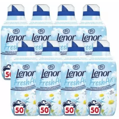 Lenor Wasverzachter Fresh Air Ochtendfris 50 Wasbeurten - 8 x 700 ml - Voordeelverpakking