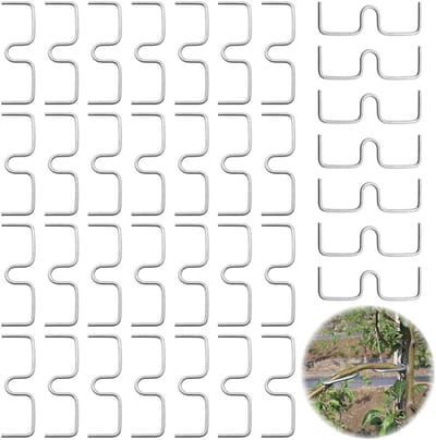 Takken Trekkers - Fruitboom Hulpmiddelen - Takken Vormgeven - M-Vorm Ontwerp - 8 cm Lengte - Zilver