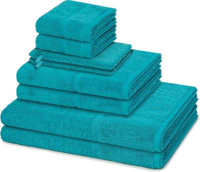 Möve for frottana Sonstiges 2 X washandjes 2 X gasten- 2 X douche- 2 X handdoek - in set 8 pack Pearl