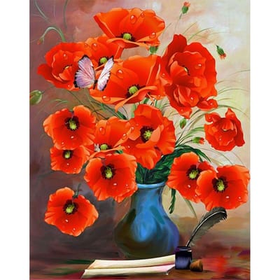 Aankomst boor mozaïek diamant borduurwerk roos 5D DIY diamant schilderij bloemen tuindecoratie 20X30CM red