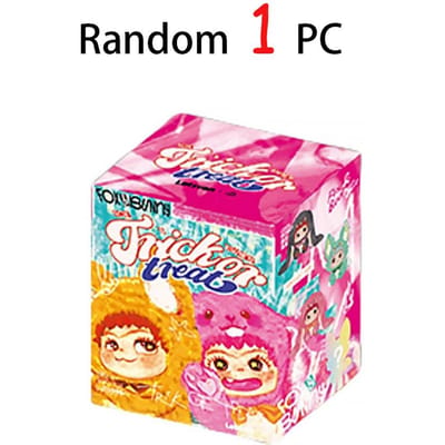Wakuku VosenKonijn Trickor Treat Blind Box Schattig Actiefiguur Mystery Box Vos Konijn Anime Pop Sleutelhanger Kind Verrassing Kerstmis Hoge Kwaliteit Speelgoed pink