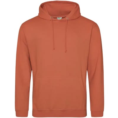 Just Hoods College Hoodie JH001 - Burnt Orange - L