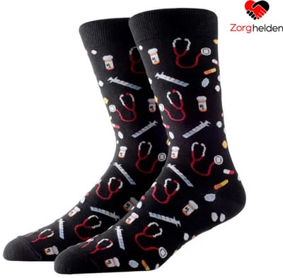 Zorghelden® Verpleegkundige sokken "Mixed Nurse" - Zuster sokken - Verpleegkundige cadeau - Verpleegkundige accessoires - Medische sokken - Nurse sokken