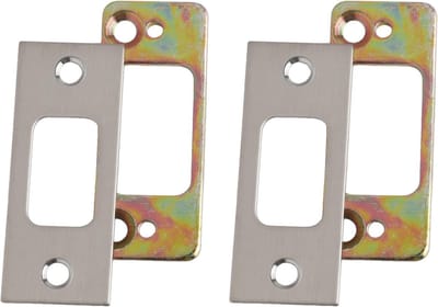 Slagplaat Deur - Sluitplaat Versterking - Inbraakpreventie - Roestvrij Staal - 10 x 2 x 2 cm - Zilver
