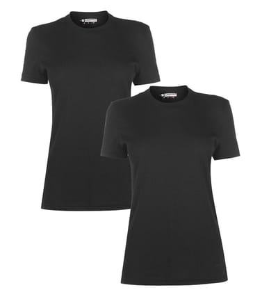 2-Pack Campri - Thermoshirt korte mouw - Sportshirt - Dames - Black (020) - maat L