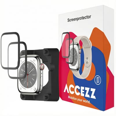 Accezz 2x Screenprotector met applicator voor de Apple Watch Series 7-9 - 45 mm