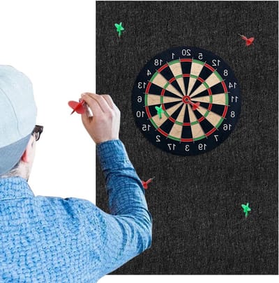 Dart Muurbescherming - Vilten Wandtegels - Muren Beschermen - Zelfklevend Klittenband - 30x30 cm - Zwart