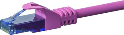 Danicom UTP CAT6a patchkabel - 0,25 meter roze - 100% koper - netwerkkabel - internetkabel - UTP kabel - RJ45 - 10000 mbit/s