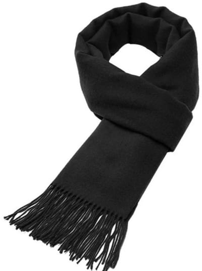Warme heren sjaal van wol - Modieus - Fashion - Grijs en Zwart - Herfst Winter