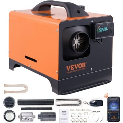 VEVOR Air Diesel Heater 12V 5-8KW, Diesel Air Heater, Standkachel, 0,16-0,62 l/u. Auto Diesel Heater met LCD-scherm, afstandsbediening en Bluetooth APP-bediening.