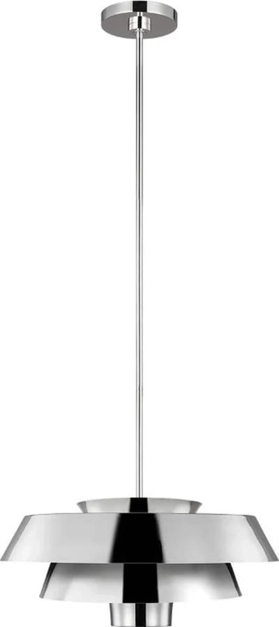 Feiss LED Hanglamp Brisbin | 1X E27 Max 60W | Dimbaar | Polished Nickel