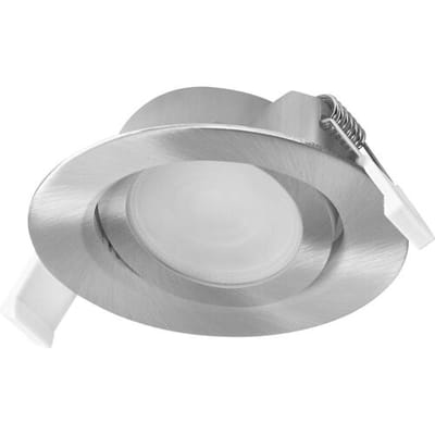 OSRAM Spot Set LED inbouwspot DIM 4,9W 120° satijnnikkel, set van 3 plafondspots dimbaar faseafsnijding, warm wit IP20