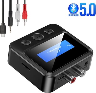 Bluetoolz® | BT-C39S CE | 3 in 1 Multifunctionele Bluetooth zender / ontvanger met Bluetooth 5.0 | 10m bereik | USB-C voeding | Overzichtelijk OLED display | AUX/Tulp aansluiting | MP3 SD kaart | koppelt rechtstreeks met Phonak Bluetooth hoorapparaat