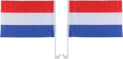Nederland/Holland autovlaggen setje - 2x stuks - 30 x 45 cm - Auto decoratie met vlaggetjes