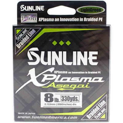 Sunline PE-lijn Asegai Xplasma 330yds PE 0,8 8lb lichtgroen (6728)