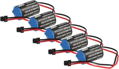 Reservebatterij - Servo Batterij - Machine Onderhoud - Hoge Capaciteit - 5 Stuks - Zwart