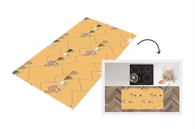 Keukenloper - Loper keuken - Kameel - Woestijn - Patronen - Kinderen - 120x60 cm - Keukenloper vinyl