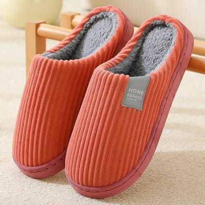 Katoenen Pantoffels Dames Herfst en Winter Thuisgebruik Binnen Warm Antislip Koppels Studenten Slaapzaal Katoenen Pantoffels Heren 36-37 oranje