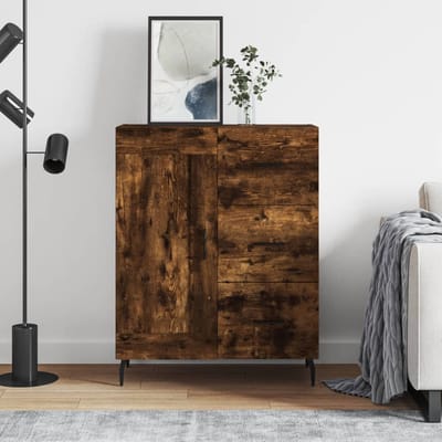 vidaXL - Dressoir - 69,5x34x90 - cm - bewerkt - hout - gerookt - eikenkleurig