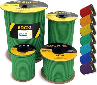 Sterk Nylon Paracord 550 Touw - 4mm Diameter, 300 Meter - Type III Valcords voor Buitenactiviteiten