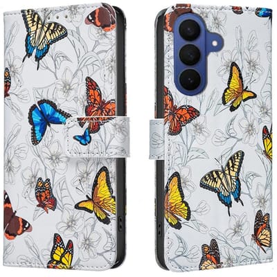 BoekCover Hoes Etui Mapje geschikt voor Samsung Galaxy S26 - Vlinders