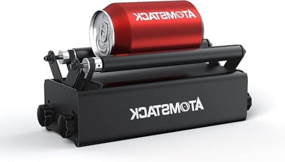 Roterende Laserroller - Lasergraveermodule Y-as - Cilinders Graveren - 8 Hoekinstellingen - 4-100 mm diameter - Zwart