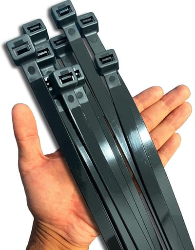 Ritsbanden Heavy Duty 50 Inch Outdoor, 250 Lbs Extra Grote Kabelbinder Wraps Lange Plastic Draad Ties Brede Grote Sterke Dikke Ritsen 40 Pack