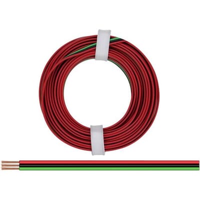 Donau Elektronik 325-014 Draad 3 x 0.25 mm² Rood, Zwart, Groen 5 m