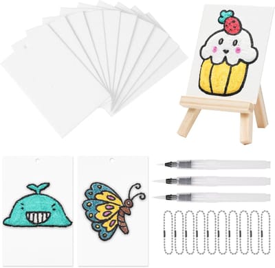 3D Teken Magic Canvas Spons, 24 Stukken Schuim Textuur Verf Set voor Kinderen, Creativiteit en Verbeeldingskracht Stimuleren met Tekenmateriaal